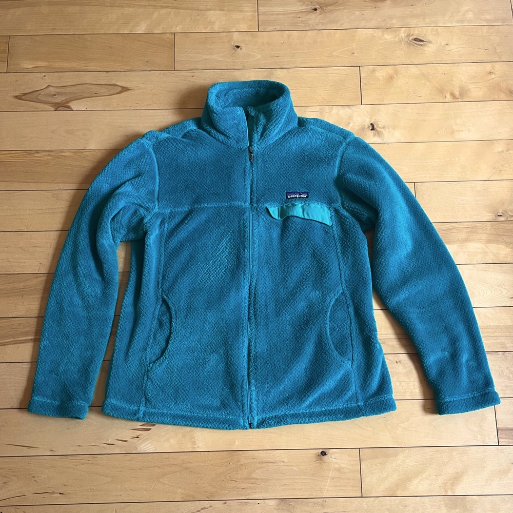 Patagonia Turquoise Plush Synchilla Fleece Full Zip W’s L